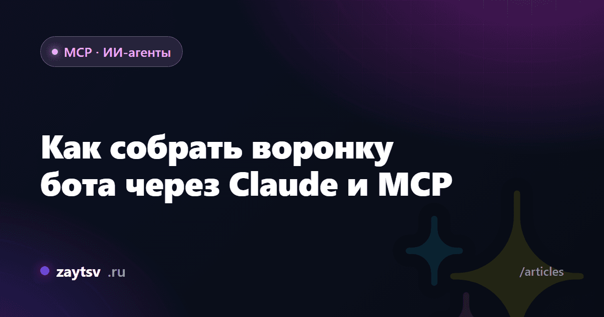 Как собрать воронку бота через Claude и MCP
