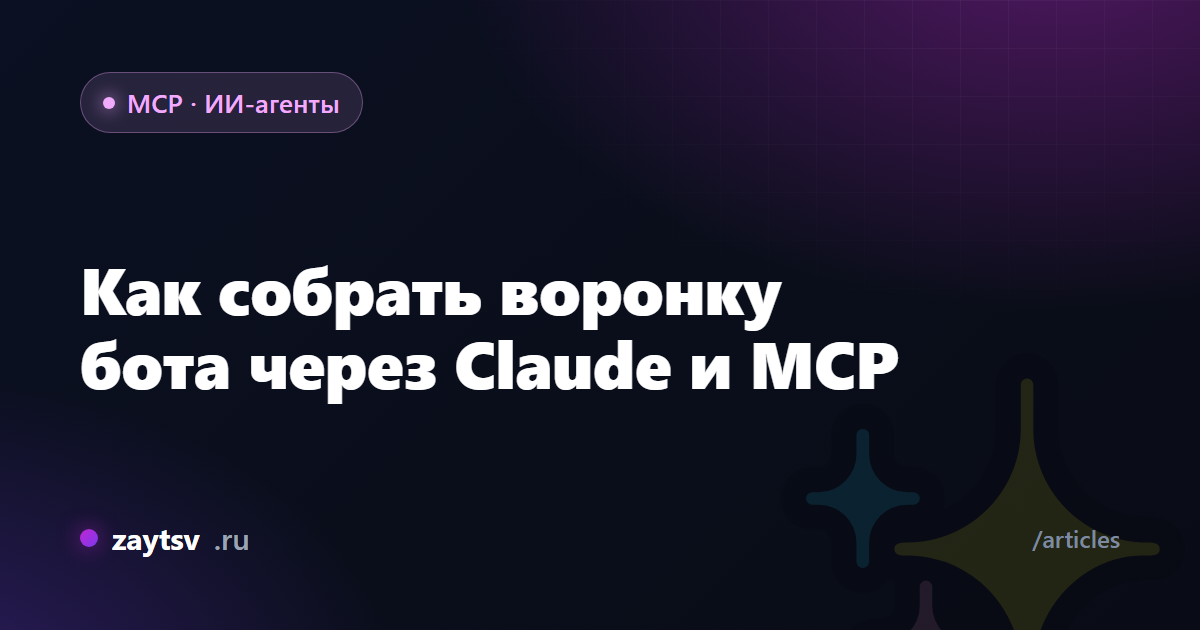 Как собрать воронку бота через Claude и MCP